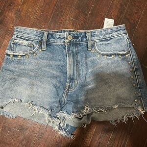 Abercrombie & Fitch Shorts Womens Size 29/8 Annie High Rise Cut Off Embellished